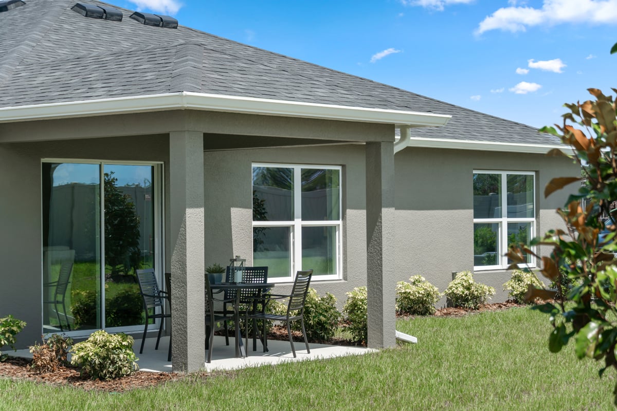 Covered back patio
