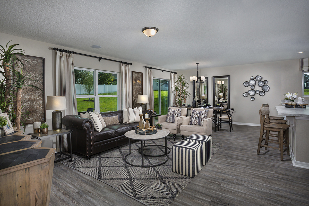 New Homes in Mascotte, FL - The Gardens at Lake Jackson Ridge II Plan 1707 Great Room