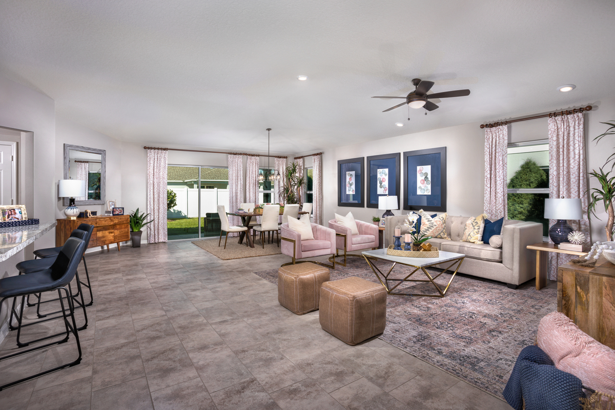 New Homes in Palm Bay, FL - Gardens at Waterstone Plan 1989 Great Room