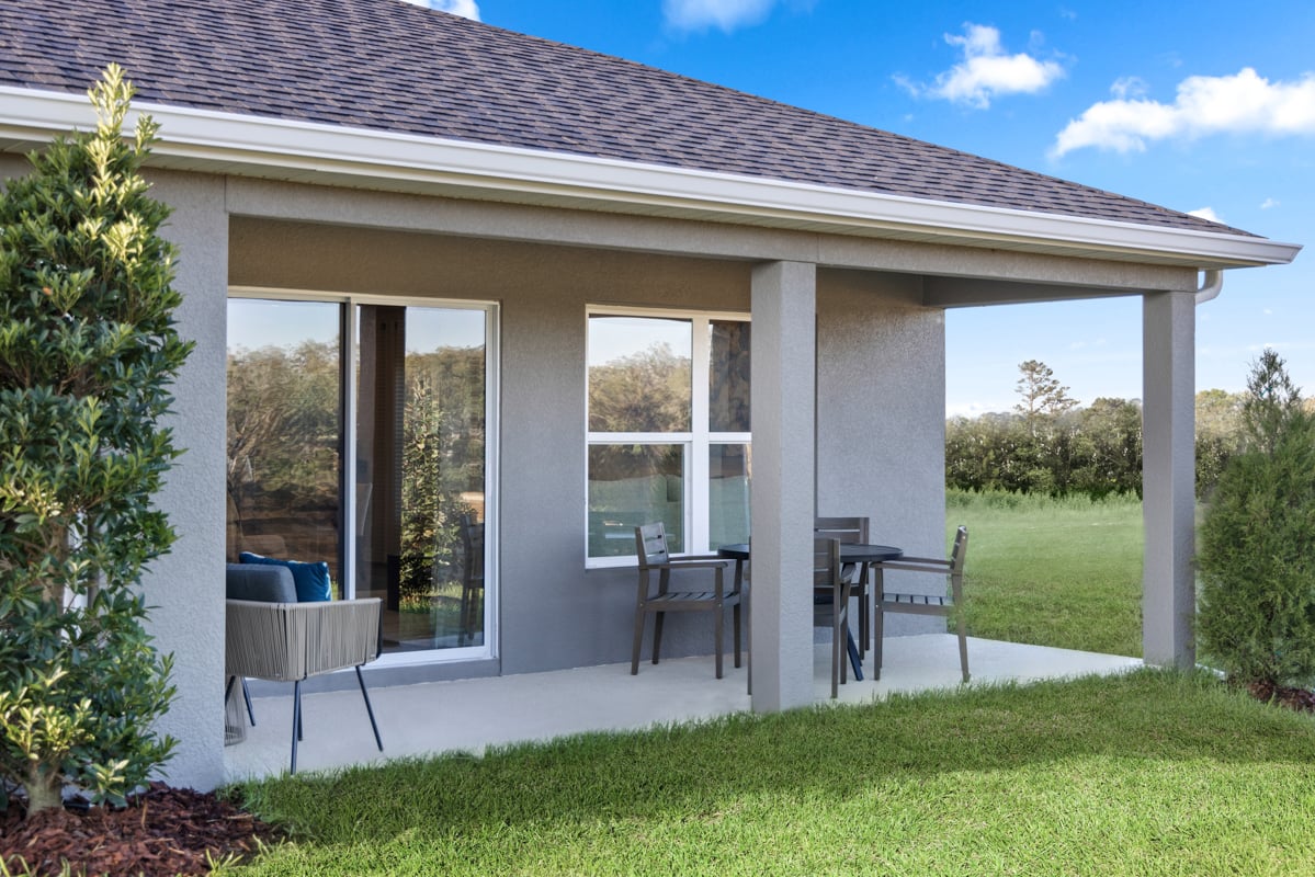Extended covered patio