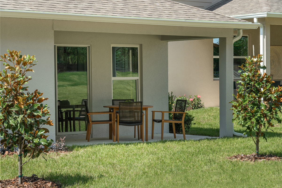 Covered back patio