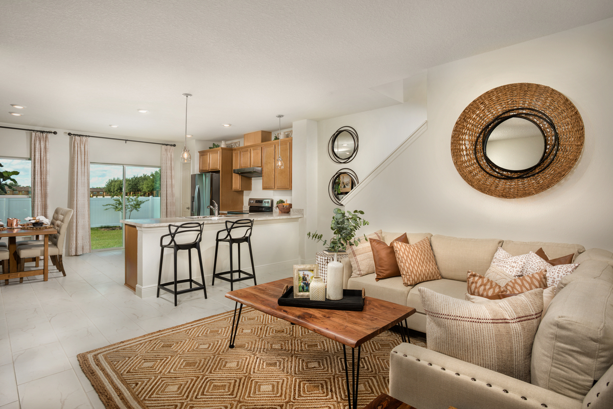New Homes in Davenport, FL - Mirabella Townhomes Plan 1371 Great Room