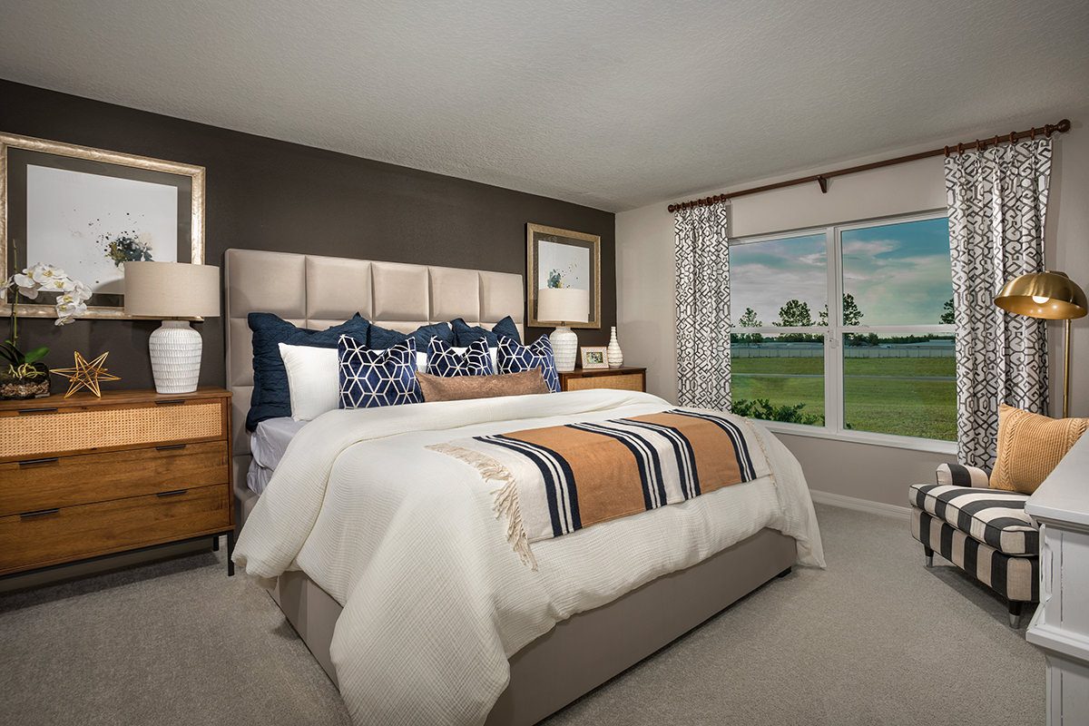 New Homes in Palm Bay, FL - Gardens at Waterstone Plan 1707 Primary Bedroom