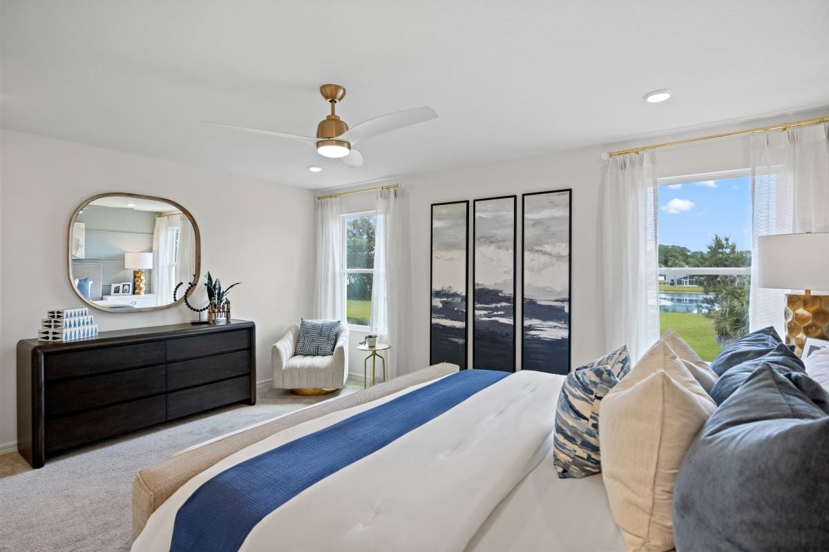 Dual-pane windows at primary bedroom