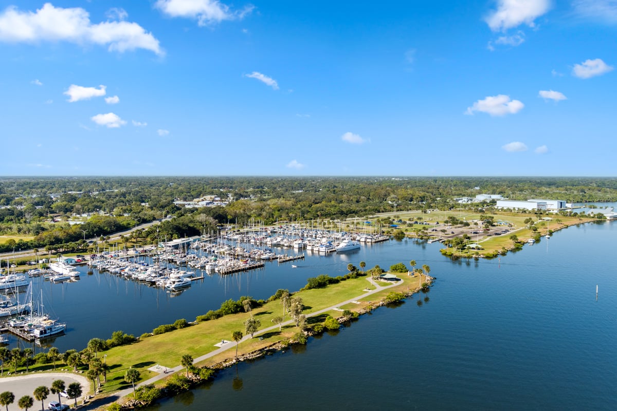 Only a 20-minute drive to Titusville Marina