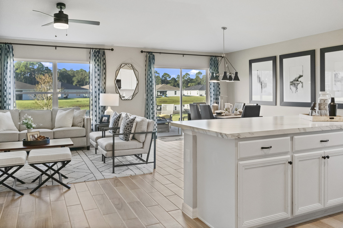 Kitchen overlooking great room