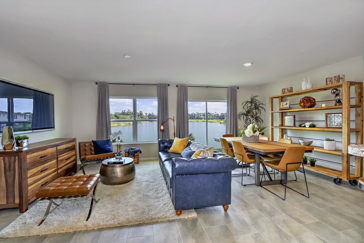 New Homes in North Fort Myers, FL - Bayshore Commons Plan 1286 Great Room