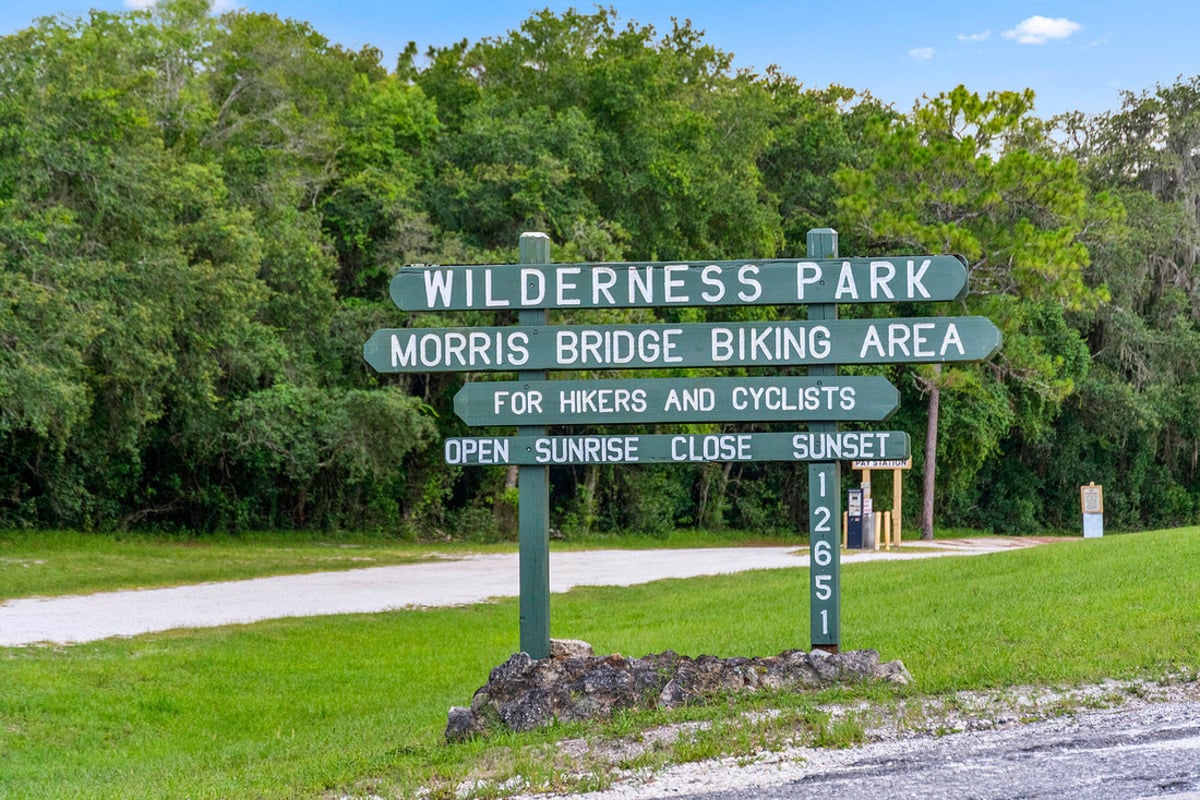 Near trails at Wilderness Park