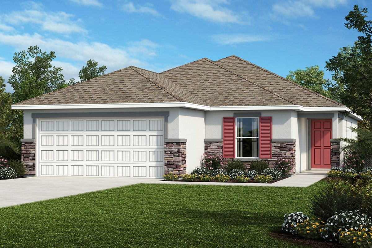 Exterior A with optional stone
