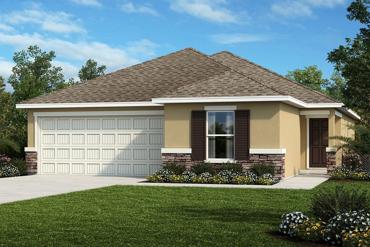 Exterior A with optional stone