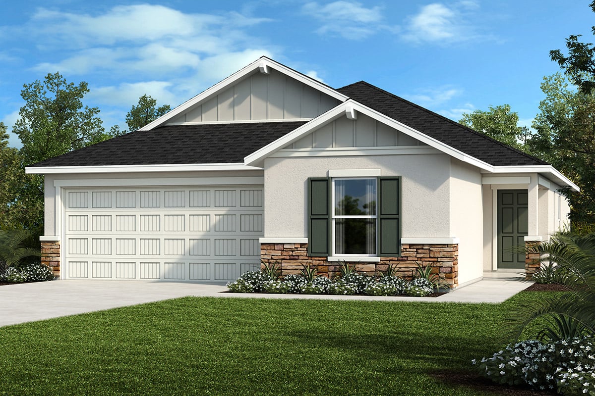 Exterior F with optional stone