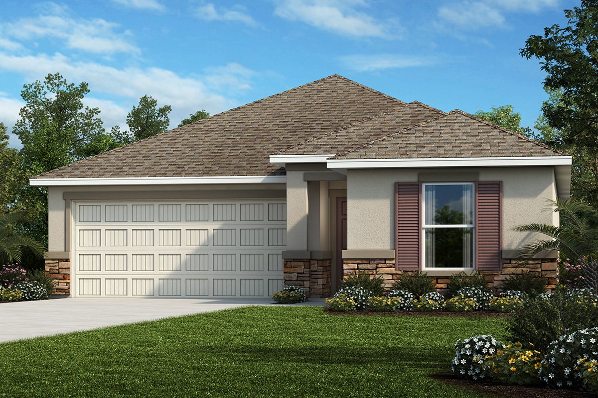 Exterior A with optional stone