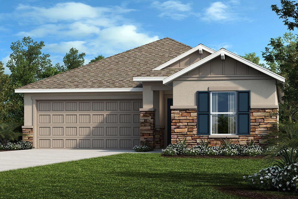 Exterior F with optional stone