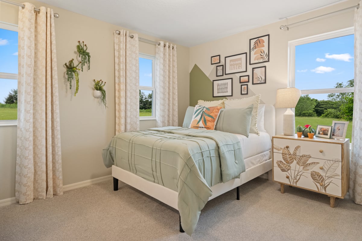 Spacious secondary bedrooms