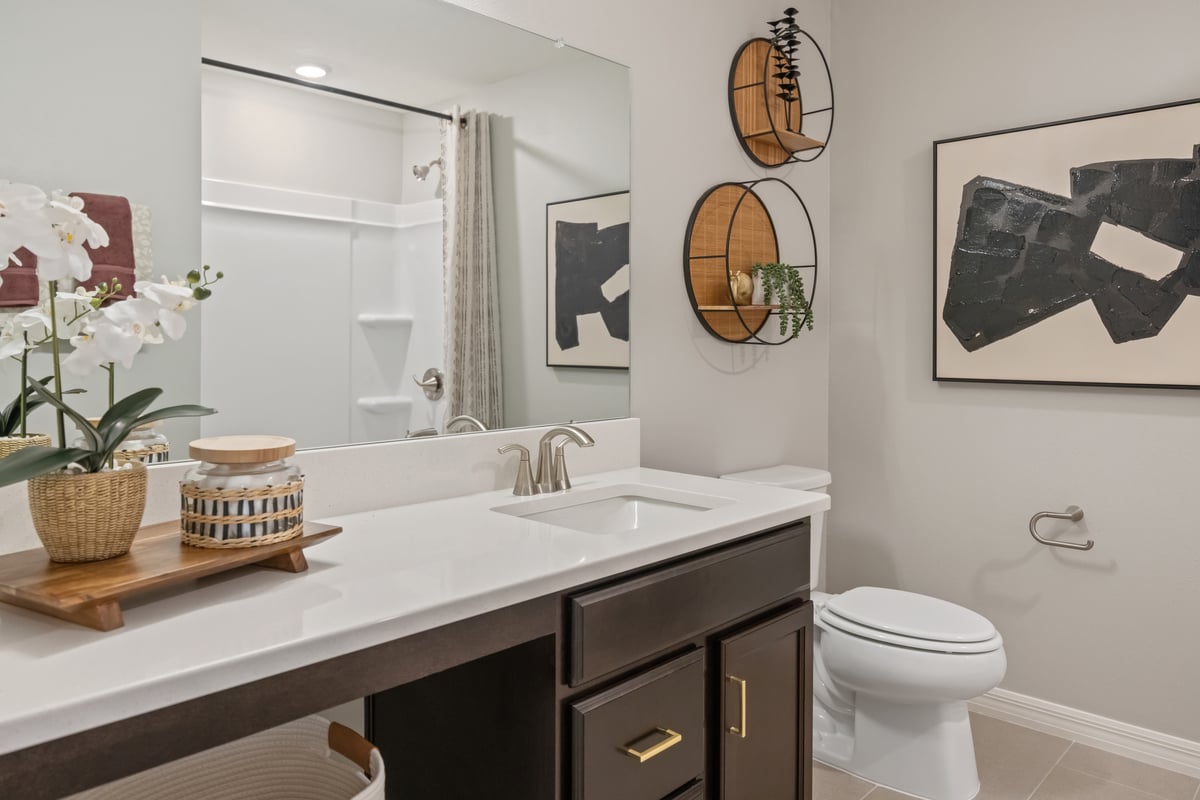 Quartz countertops at bath 2
