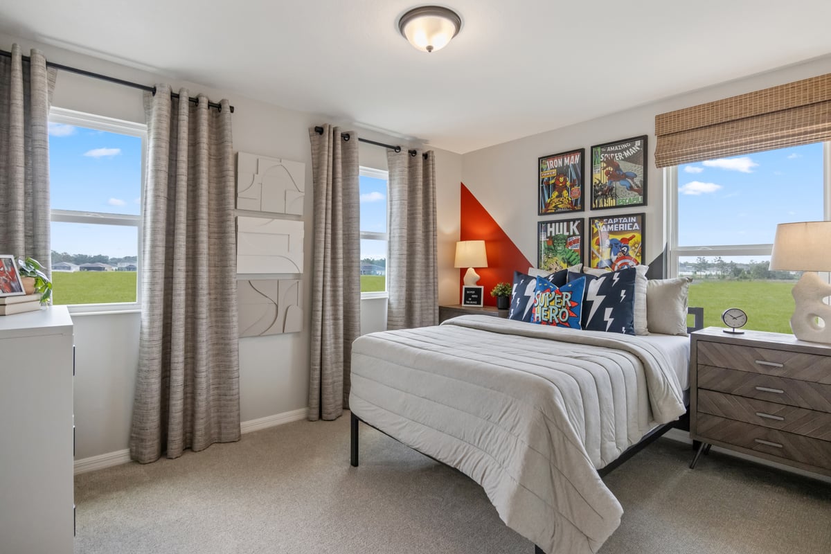 Spacious secondary bedrooms