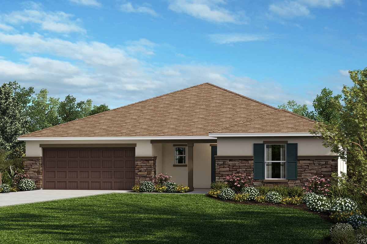 Exterior A with optional stone