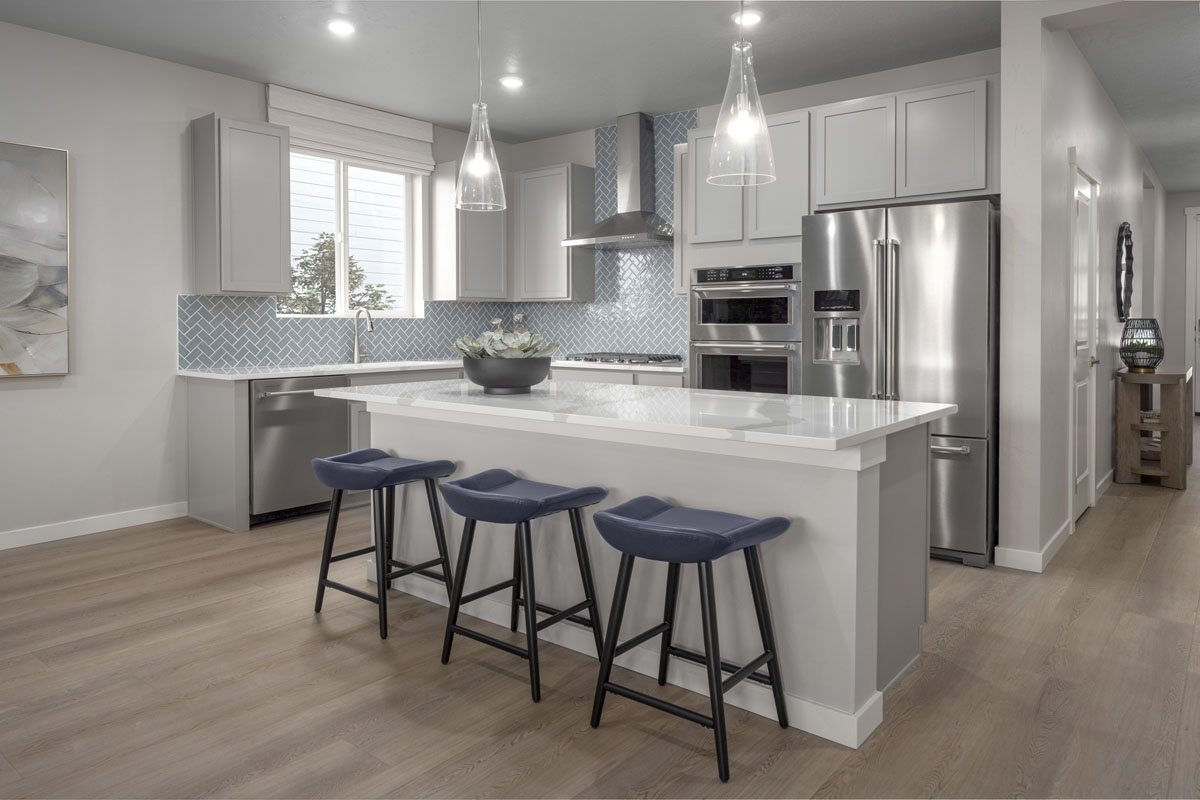 KB model home kitchen in Caldwell, ID