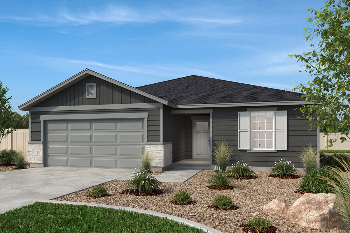 Exterior A with optional stone