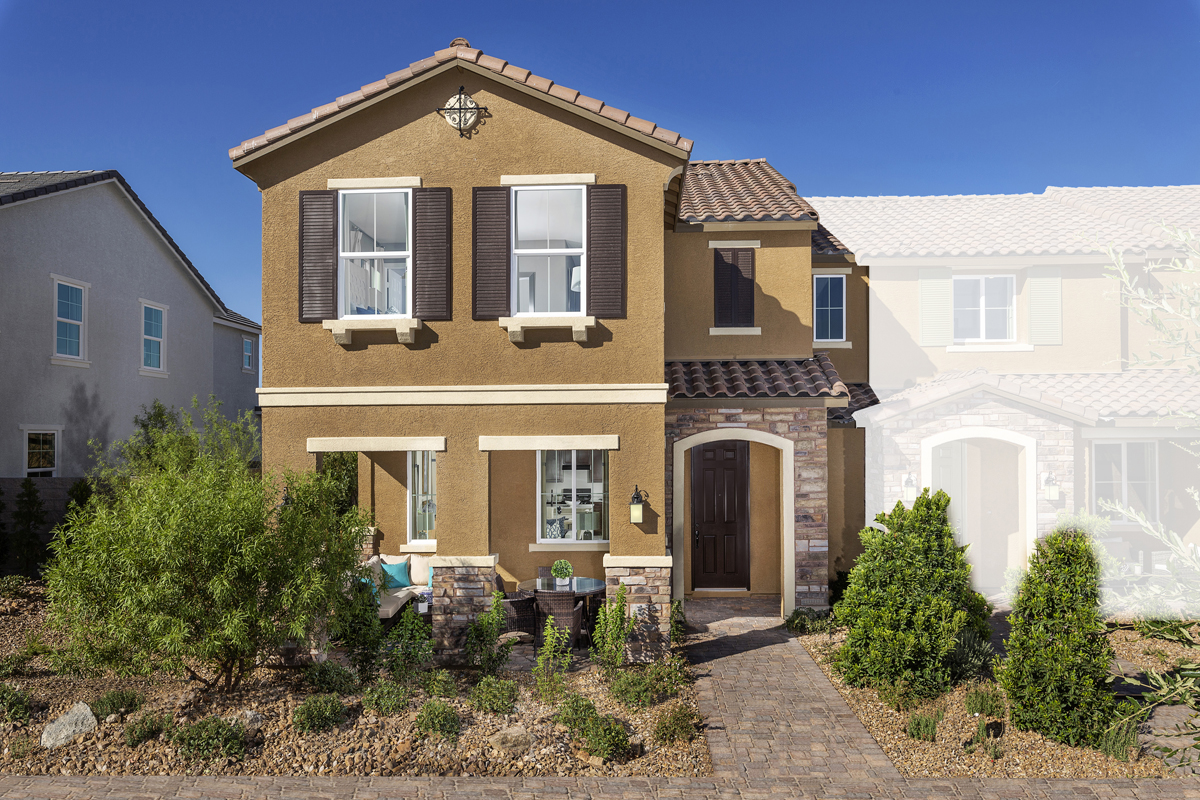 Plan 1921 End Unit Modeled New Home Floor Plan In Groves At Inspirada