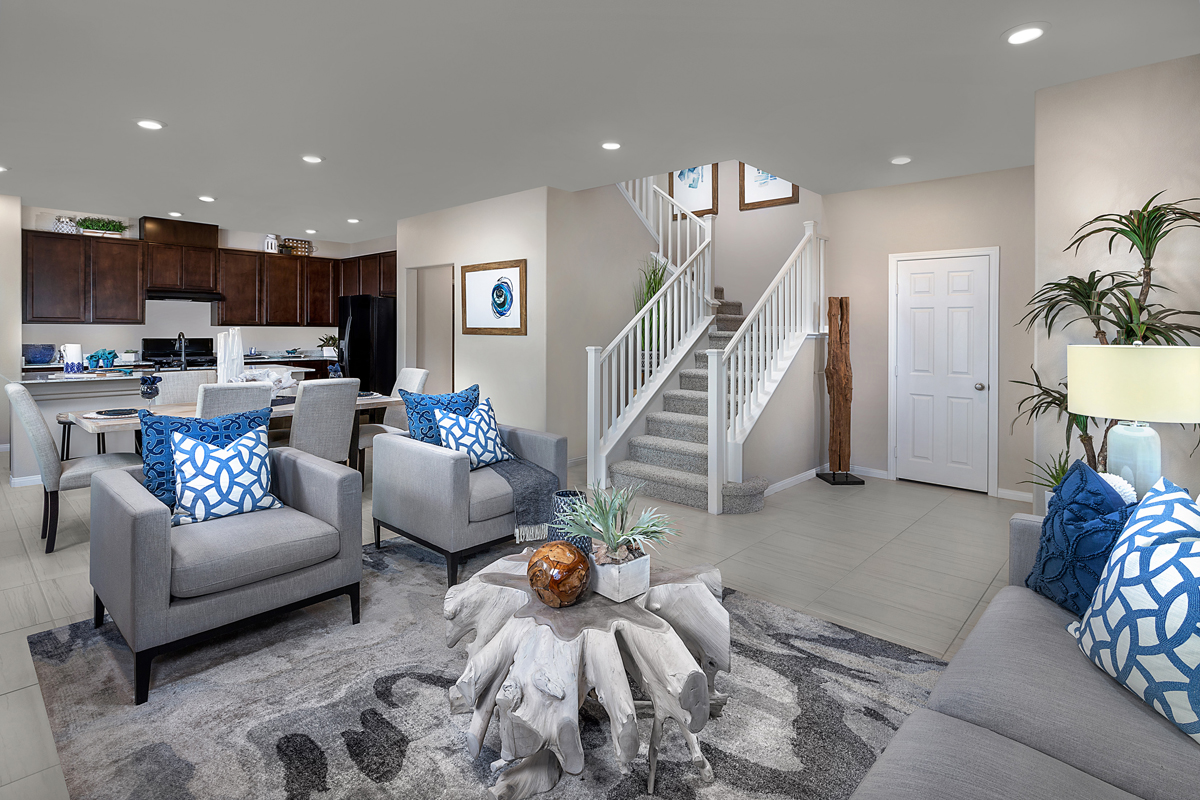 New Homes in Henderson, NV - Groves at Inspirada Plan 1921 End Unit Great Room