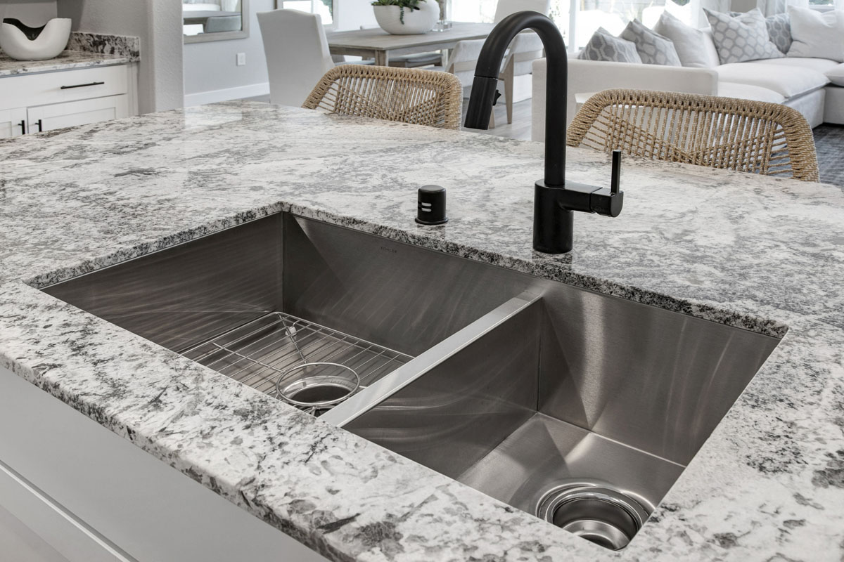 Kohler® double-basin stainless steel sink