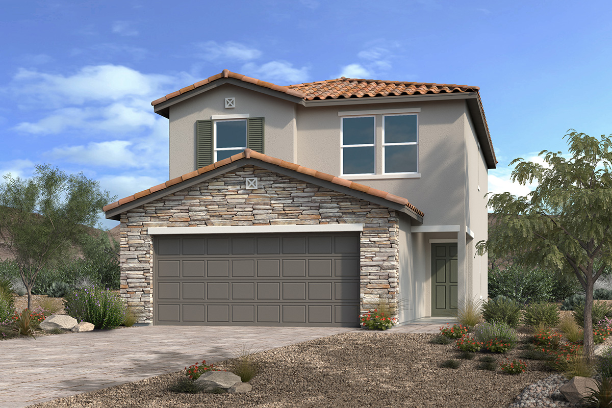 Plan 1720 Elevation B with Optional Stone