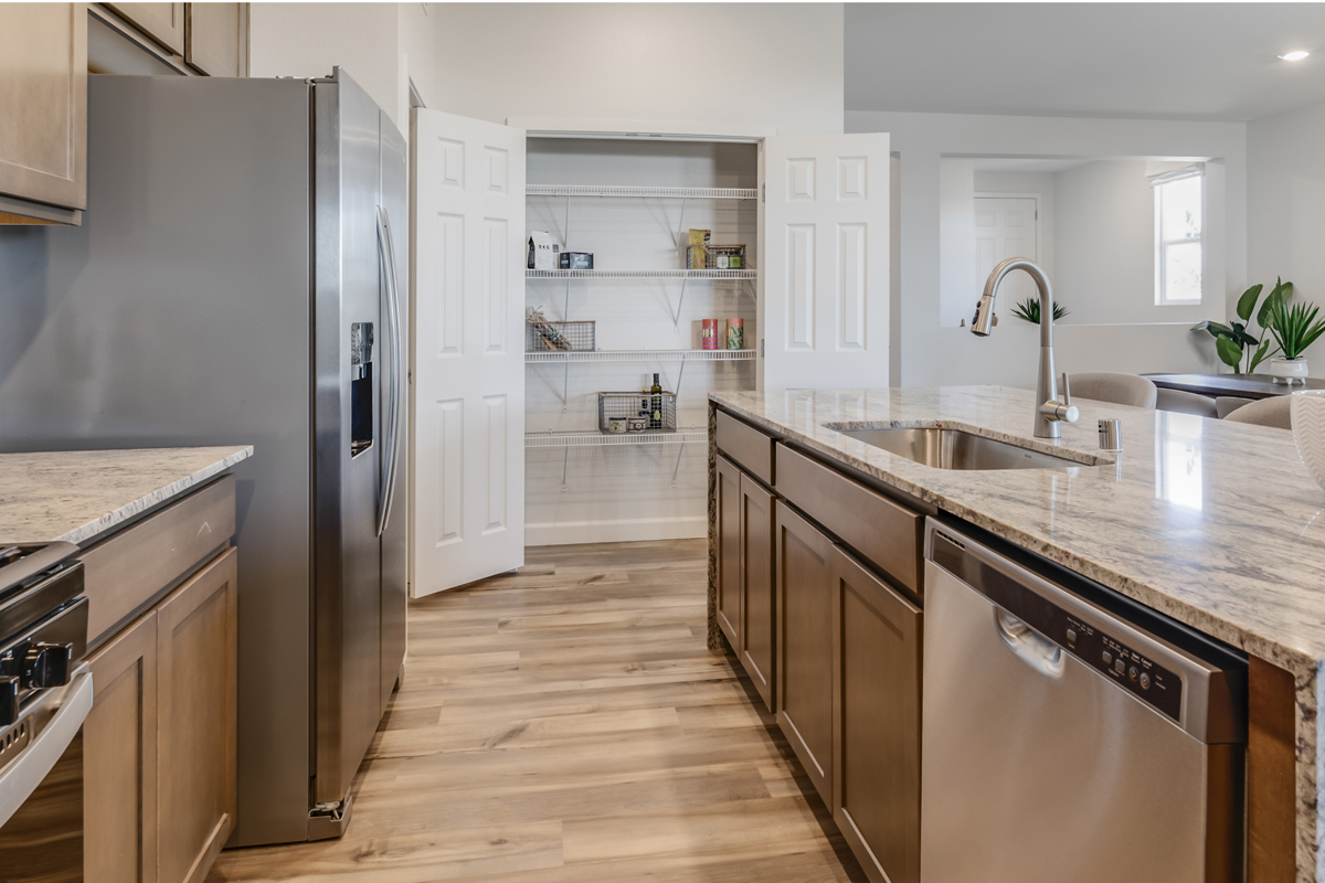 Stainless steel kitchen appliances