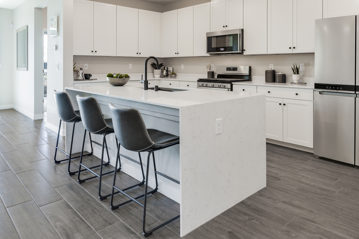 Waterfall kitchen island 