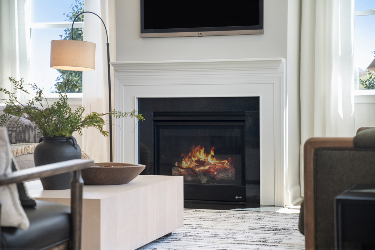 Optional fireplace