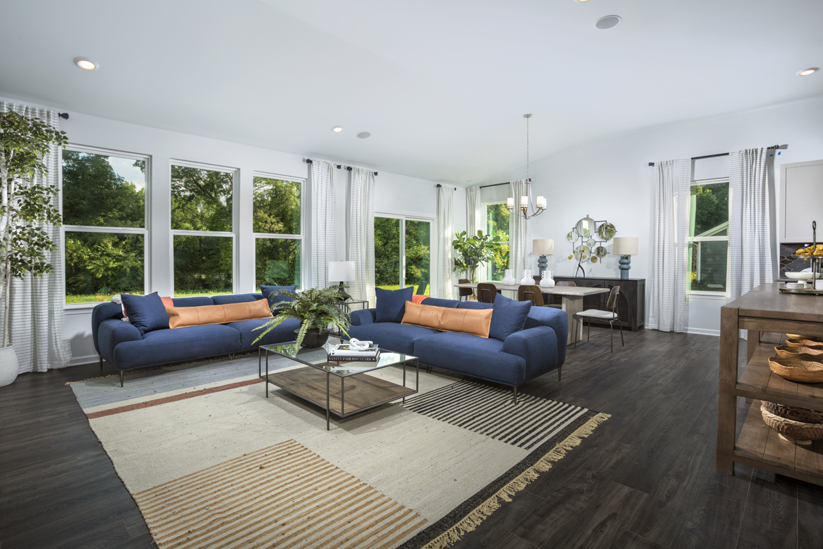 KB model home great room in Durham, NC
