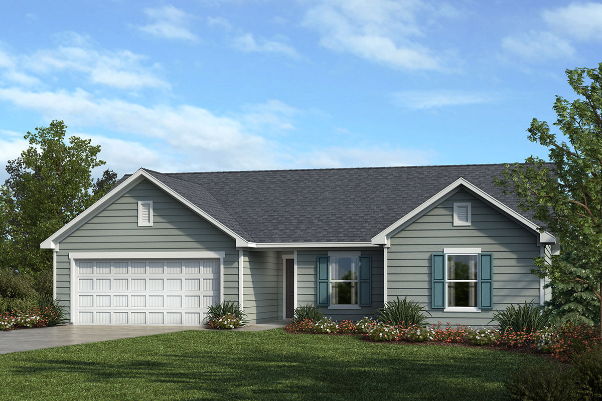 New Homes in Fuquay-Varina, NC - Birchwood Grove Plan 1446 Elevation A
