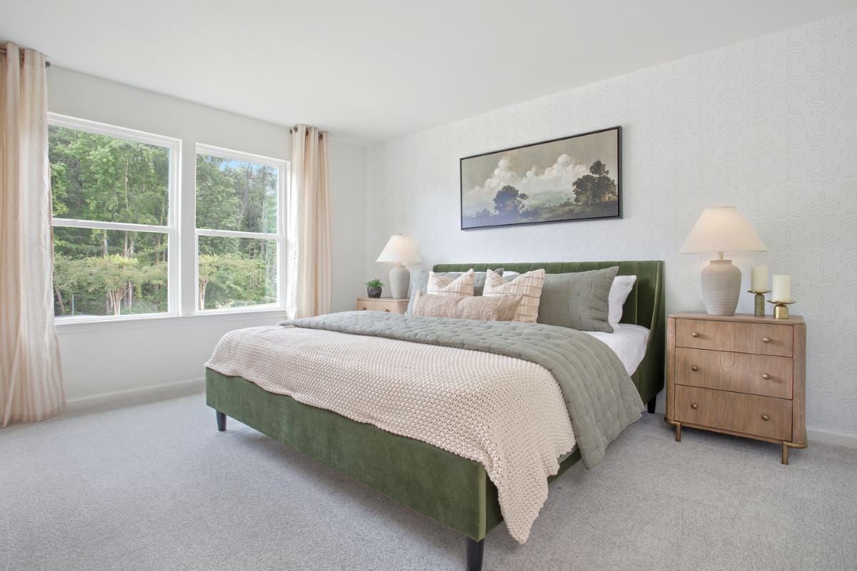 Spacious primary bedroom