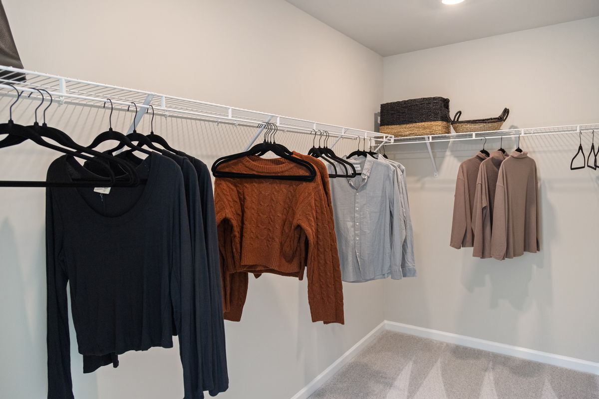 Spacious walk-in closet at primary bedroom