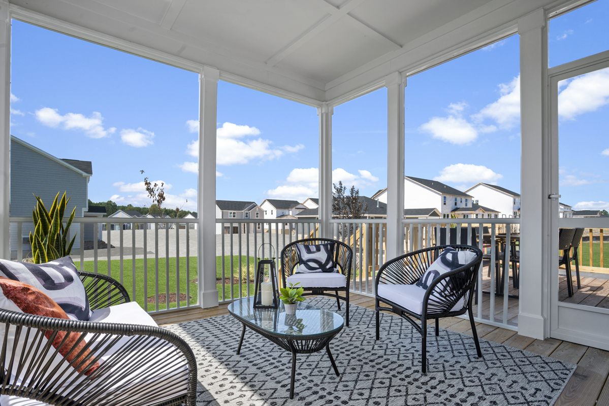 Screen covered patio