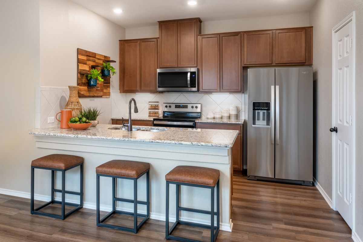 New Homes in Georgetown, TX - Berry Springs Plan 1360 Kitchen 