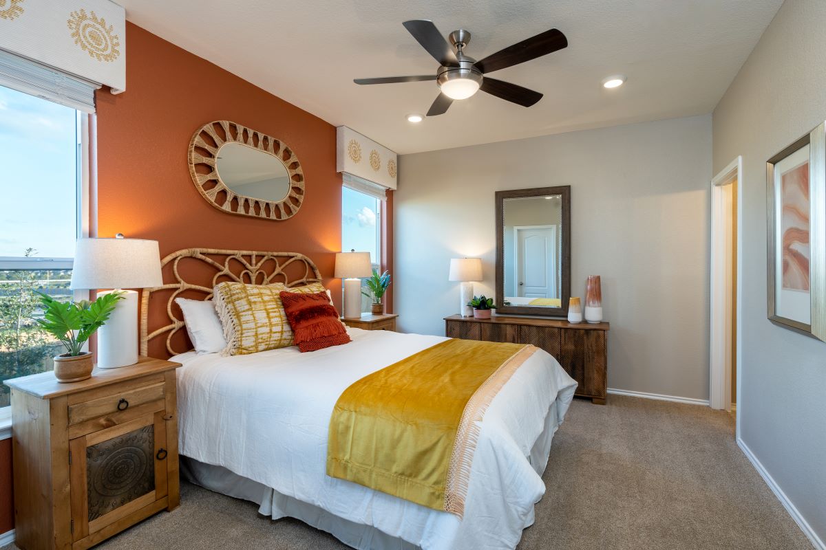 New Homes in Austin, TX - Villas at McKinney Crossing Plan 1360 Primary Bedroom