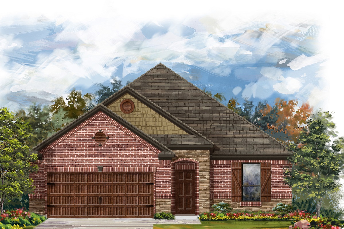 New Homes in Round Rock, TX - Salerno - Classic Collection Plan 1675 Elevation C
