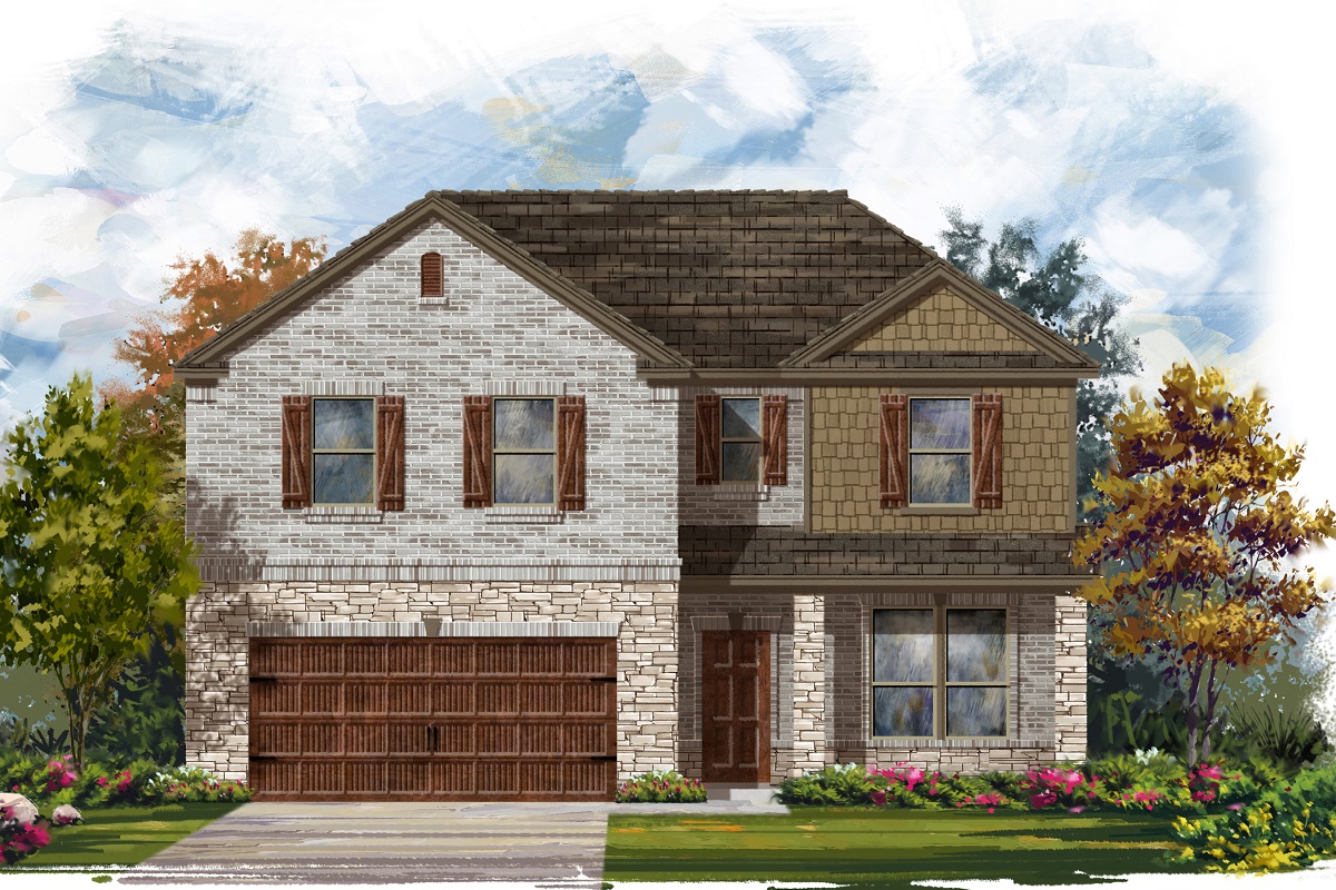 New Homes in Round Rock, TX - Salerno - Classic Collection Plan 2469 Elevation C