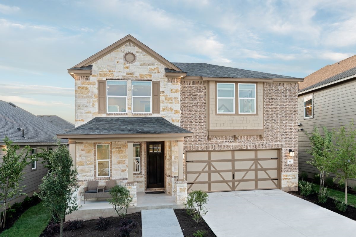 New Homes in Georgetown, TX - Maple Creek Plan 2412 as modeled at Sonterra