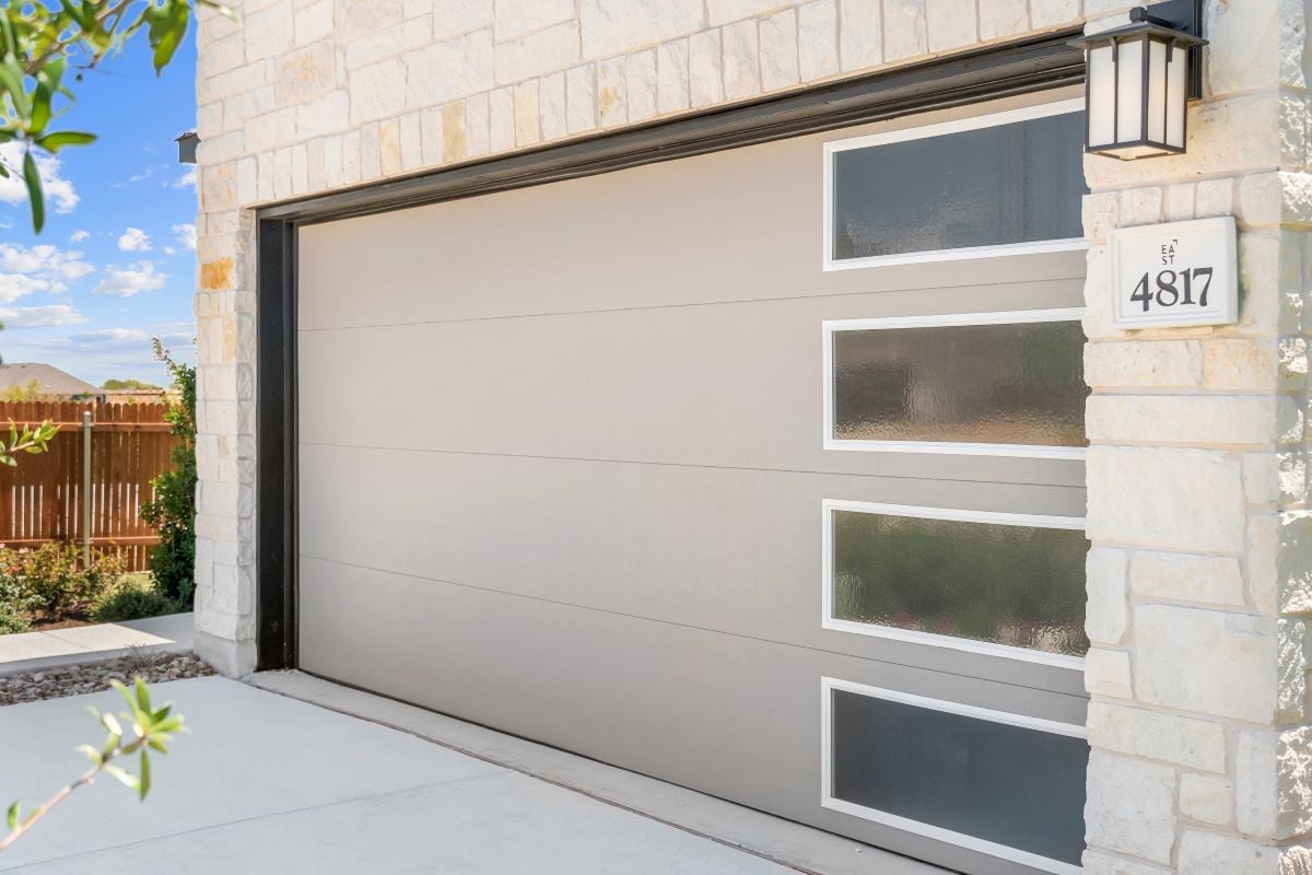 Contemporary-style garage door