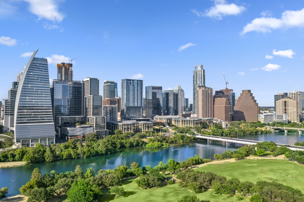 A short drive to downtown Austin