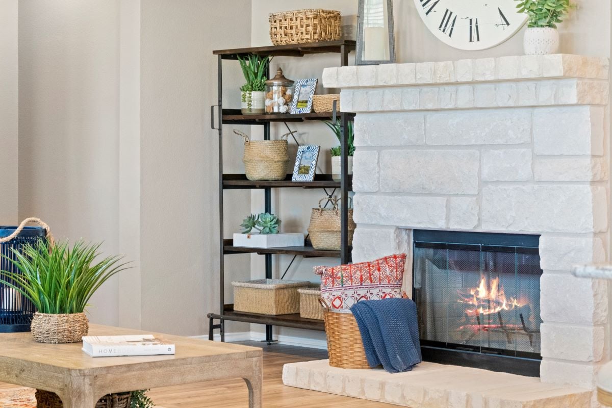 Fireplace at family room