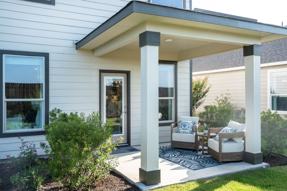 Covered back patio