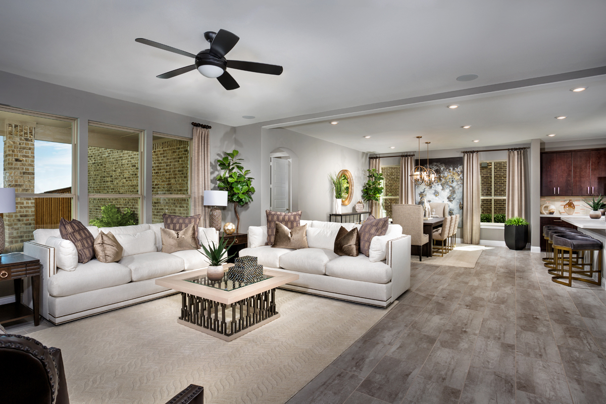 New Homes in Frisco, TX - Retreat at Stonebriar Plan 3301 Great Room