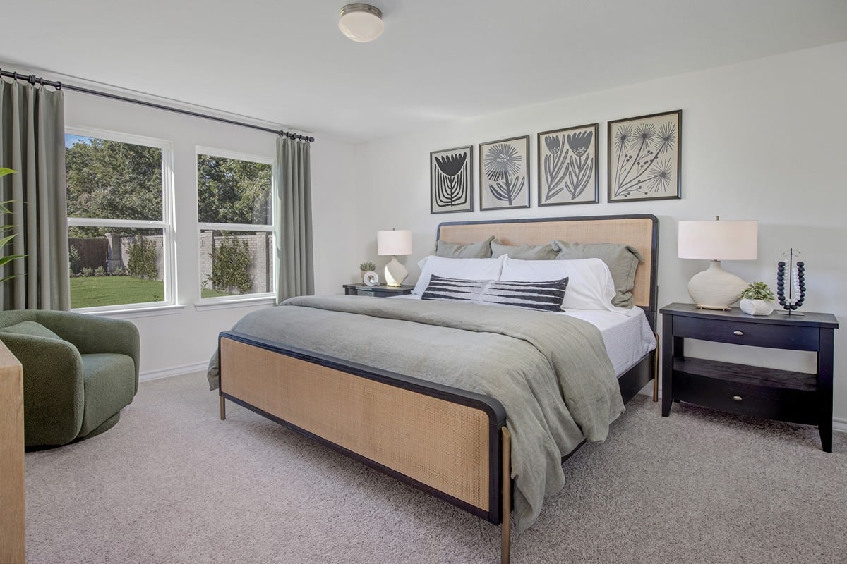 Spacious primary bedroom