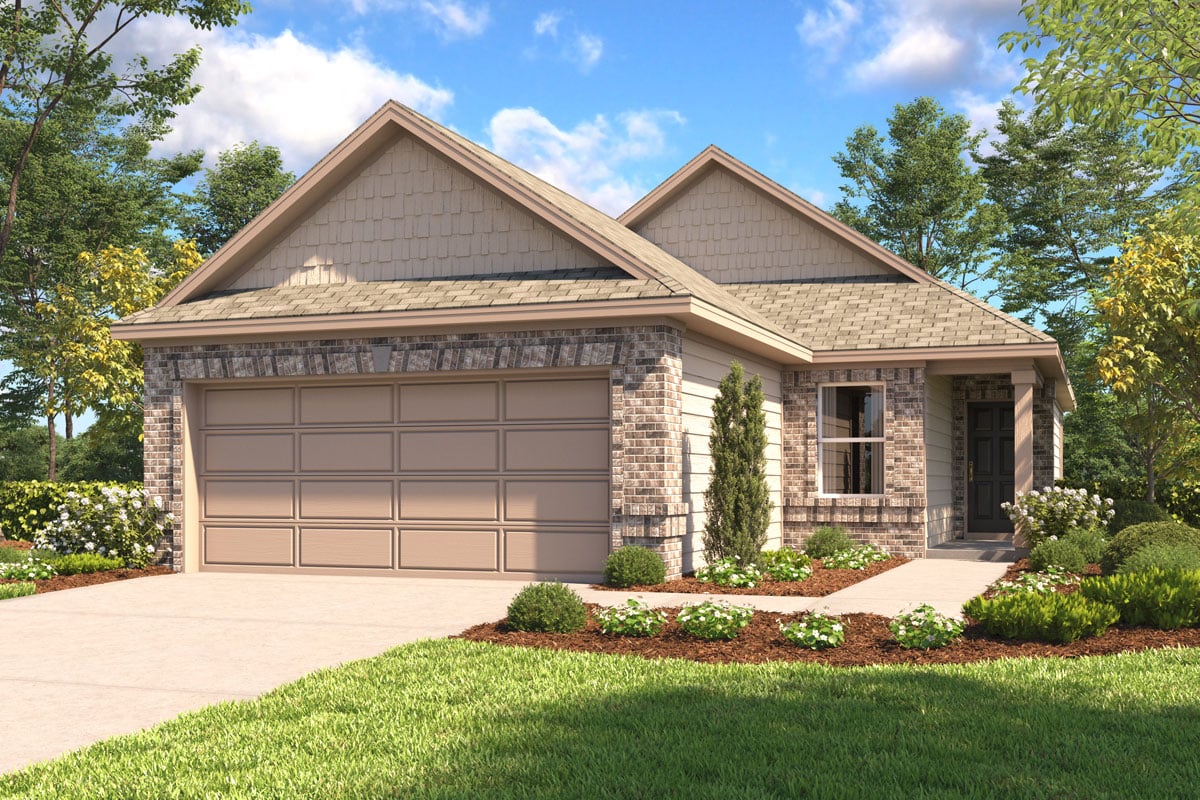 New Homes in Rosharon, TX - Glendale Lakes Plan 1360 Elevation D