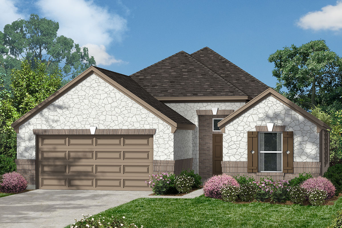 New Homes in Houston, TX - Lakewood Pines Preserve Plan 1836 Elevation L
