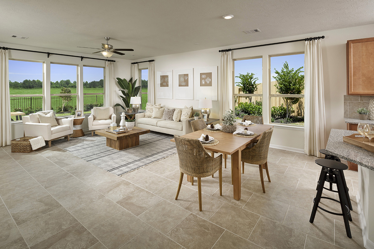 New Homes in Katy, TX - Katy Manor Preserve Plan 2130 Great Room