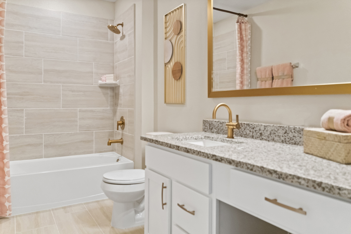 Marble sink countertops with tile surround bathtub